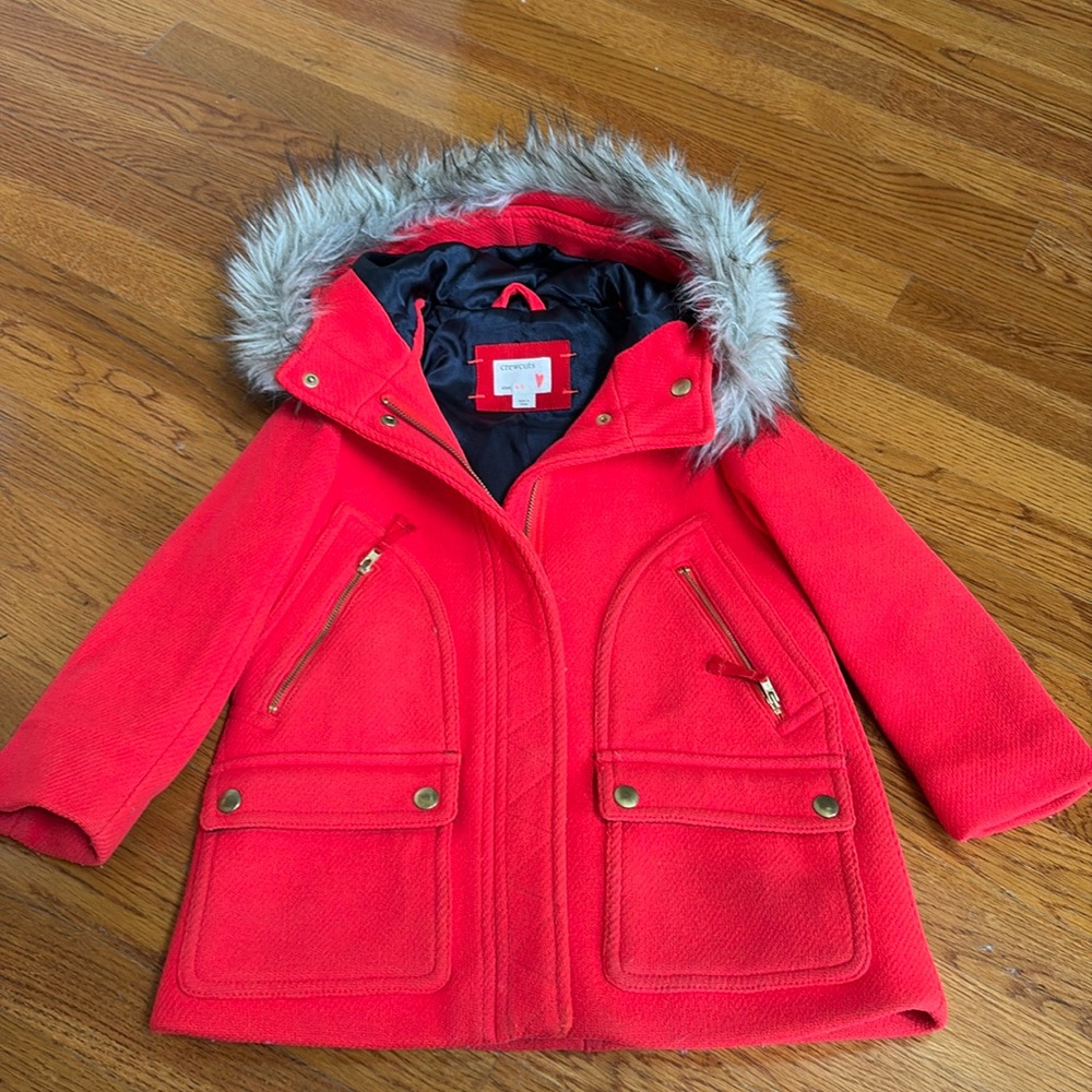 Crewcuts by JCrew hooded coat, size 4/5